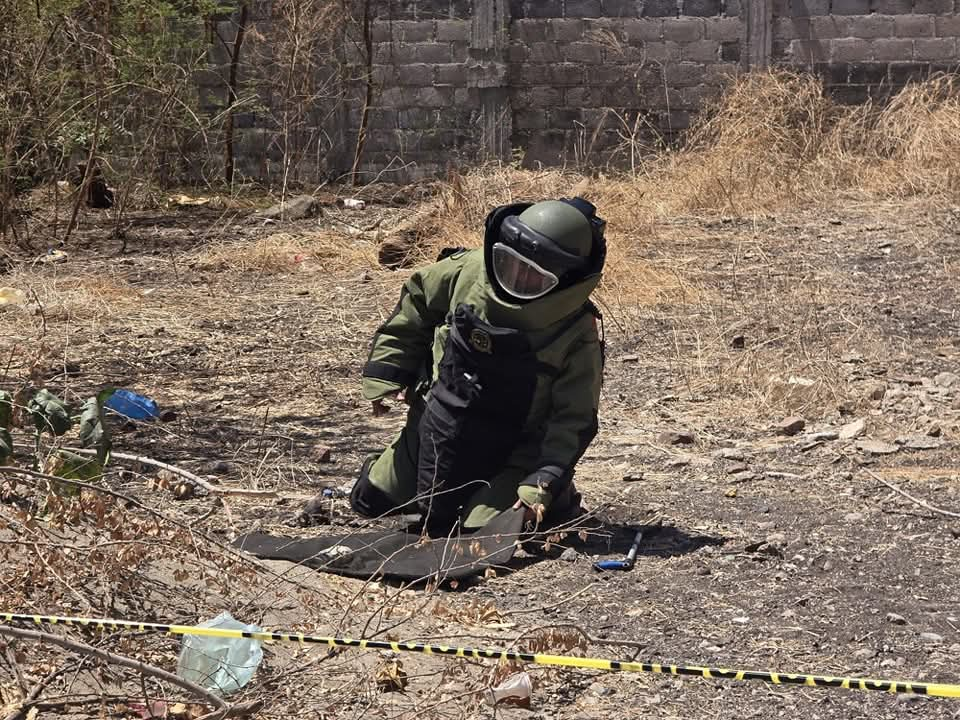 Militares encuentran y destruyen explosivo en Buenavista