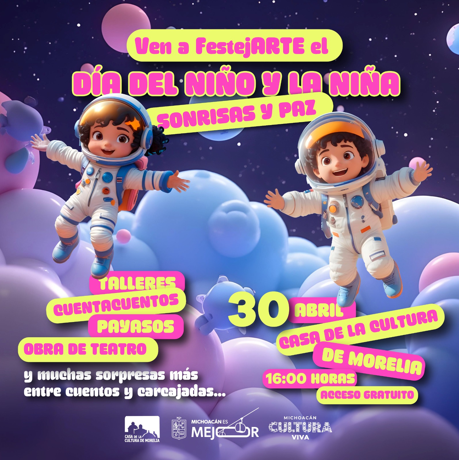 Entre cuentos y carcajadas, Secum celebrará a niñas y niños en su día