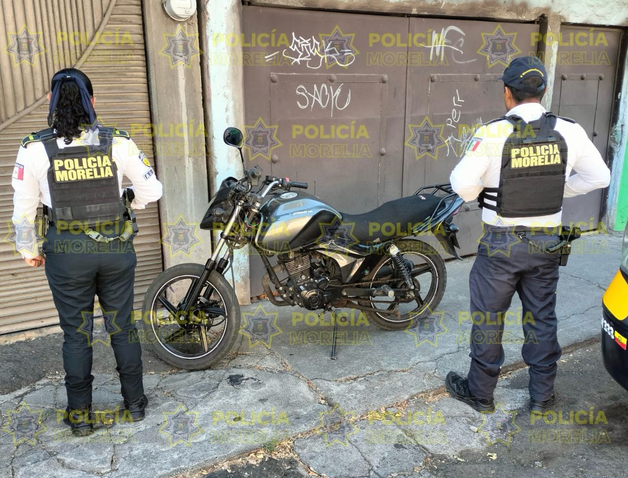 Policía Morelia recupera motocicleta con reporte de robo en la colonia Gustavo Díaz Ordaz