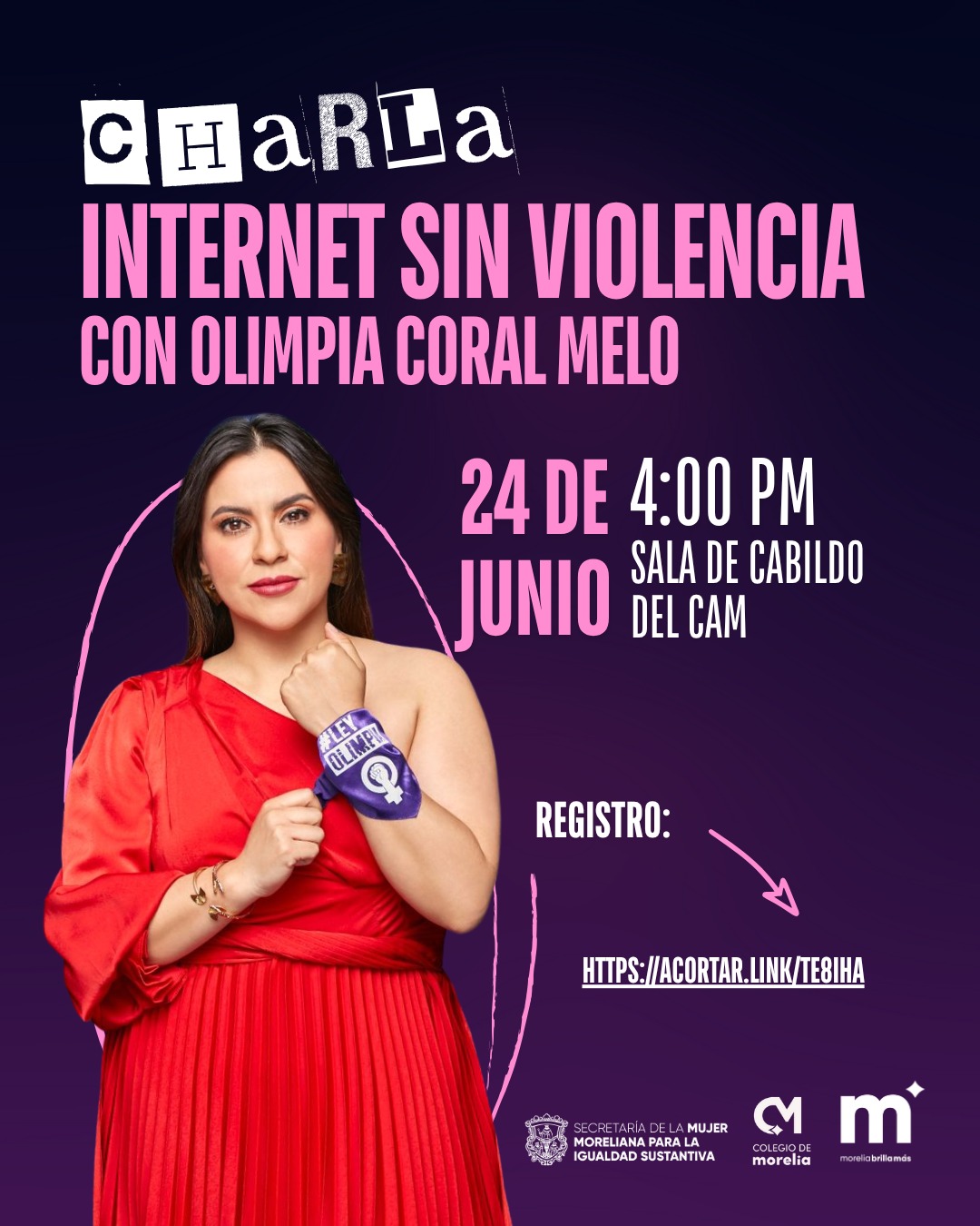 Olimpia Coral se sumará en Morelia a jornada de Semmujeris por un internet sin violencia
