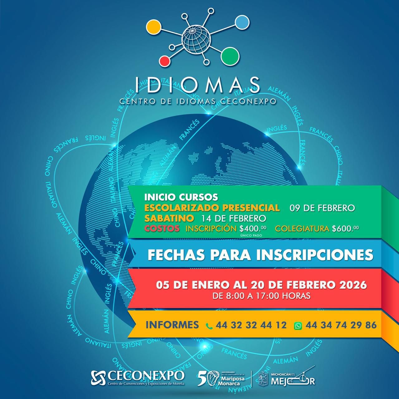 Abre Ceconexpo inscripciones para aprender idiomas