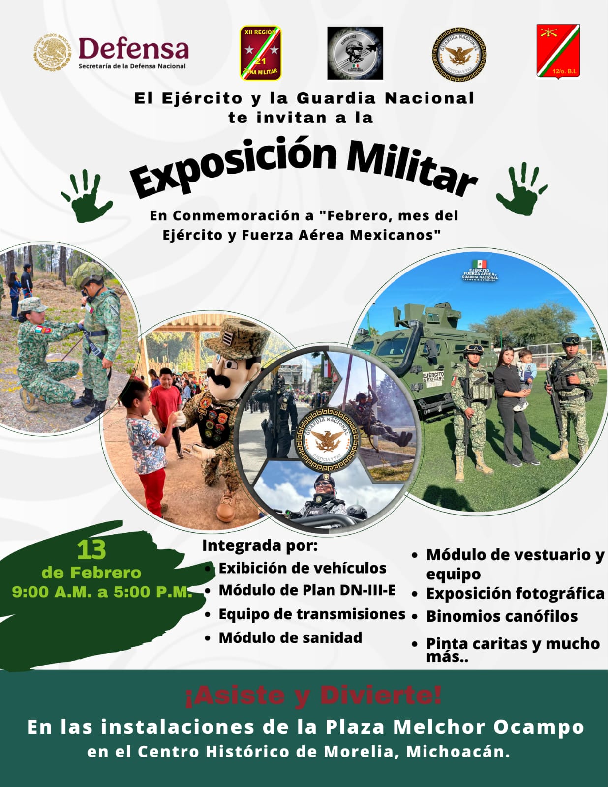Febrero, mes del Ejército y Fuerza Aérea Mexicanos en Morelia