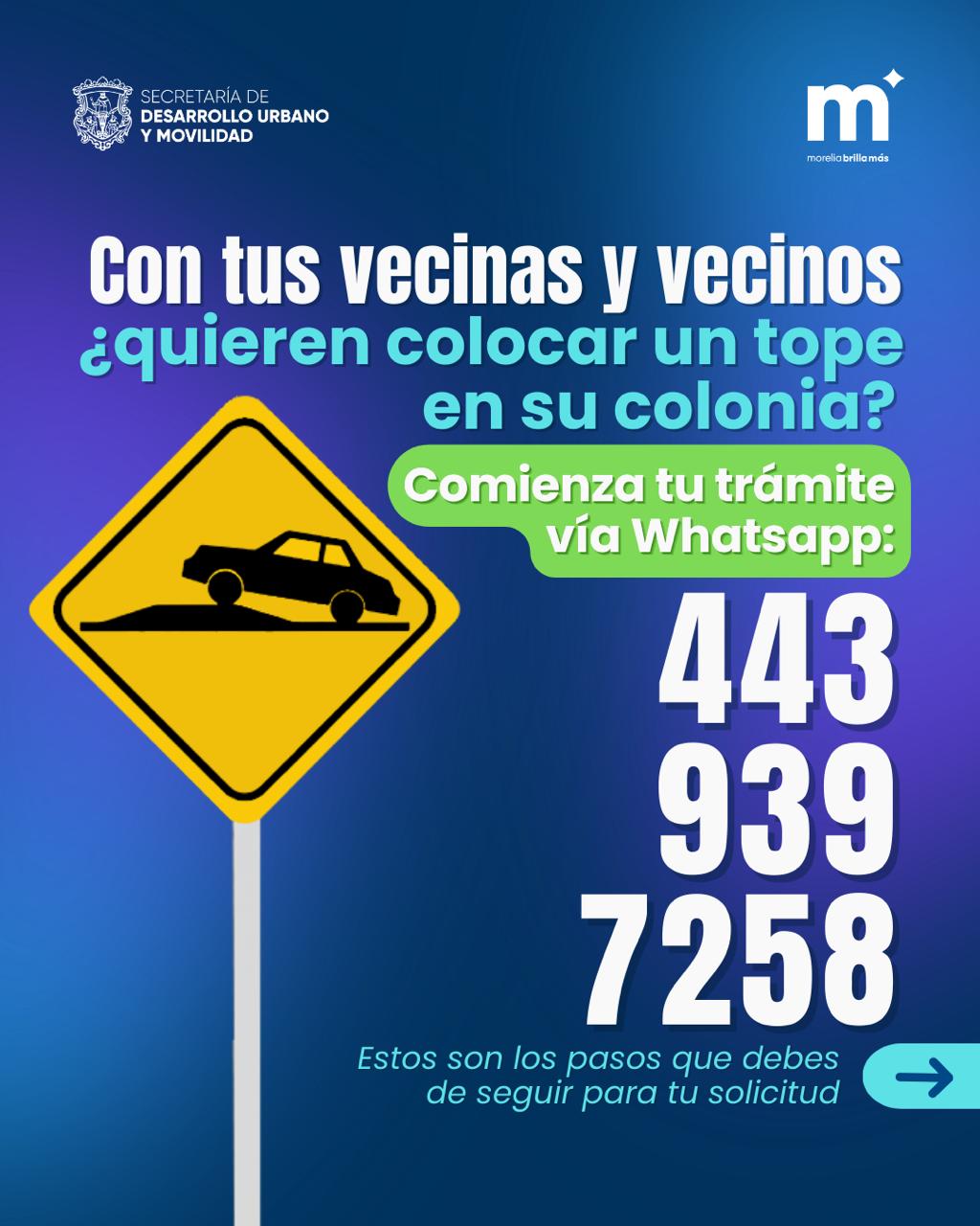 Informa Sedum sobre requisitos para solicitar reductores de velocidad en Morelia