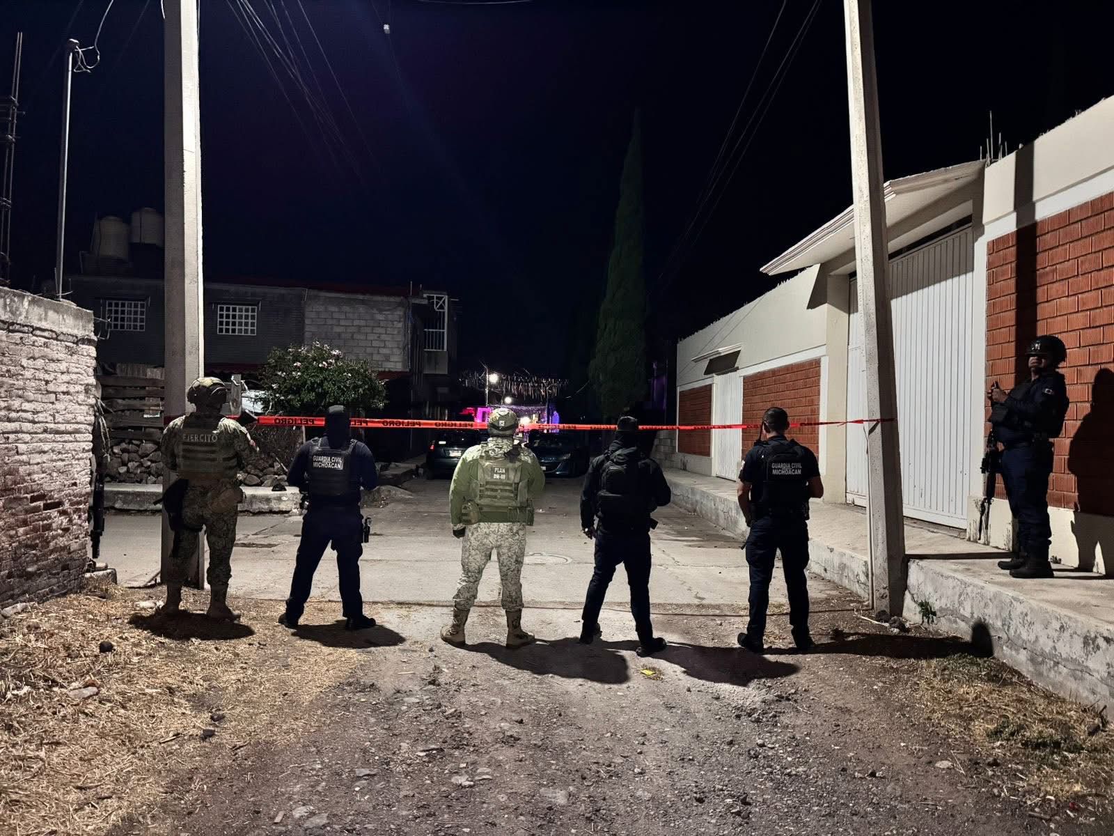 Hieren a uno en ataque armado a vivienda en Queréndaro