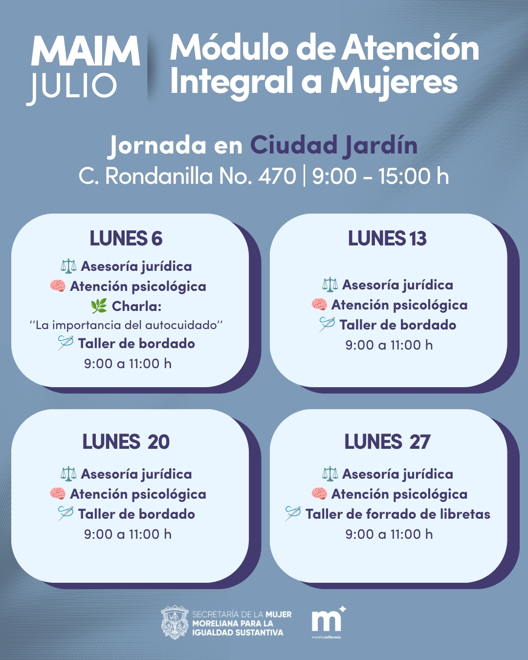Módulos de Atención Integral de Semmujeris acercan servicios especializados gratuitos a las mujeres