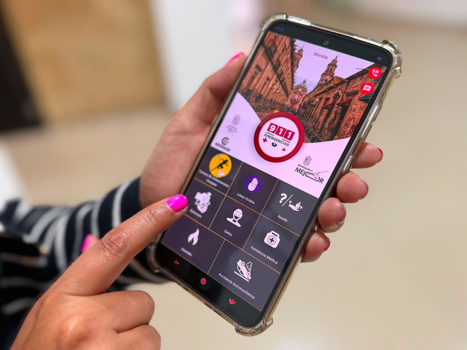 La aplicación 911 Michoacán facilita el reportes y servicios de emergencias