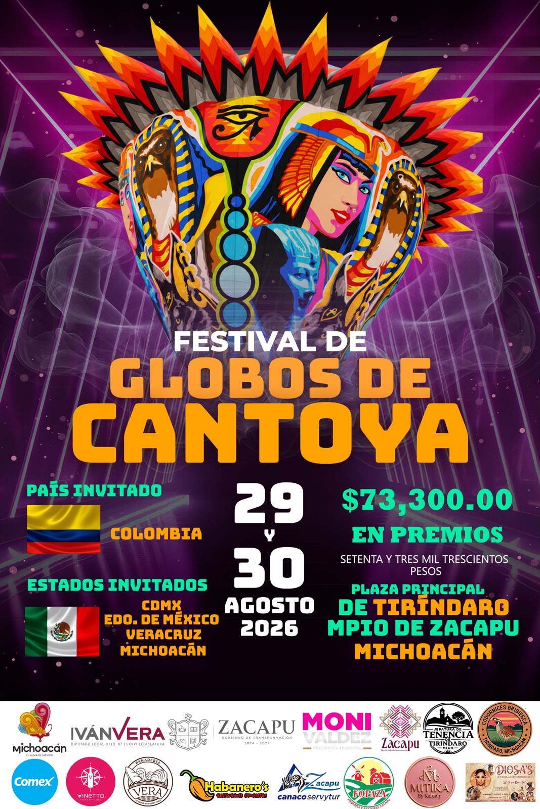 Anuncian la tercera edición del Festival de Globos de Cantoya en Tiríndaro