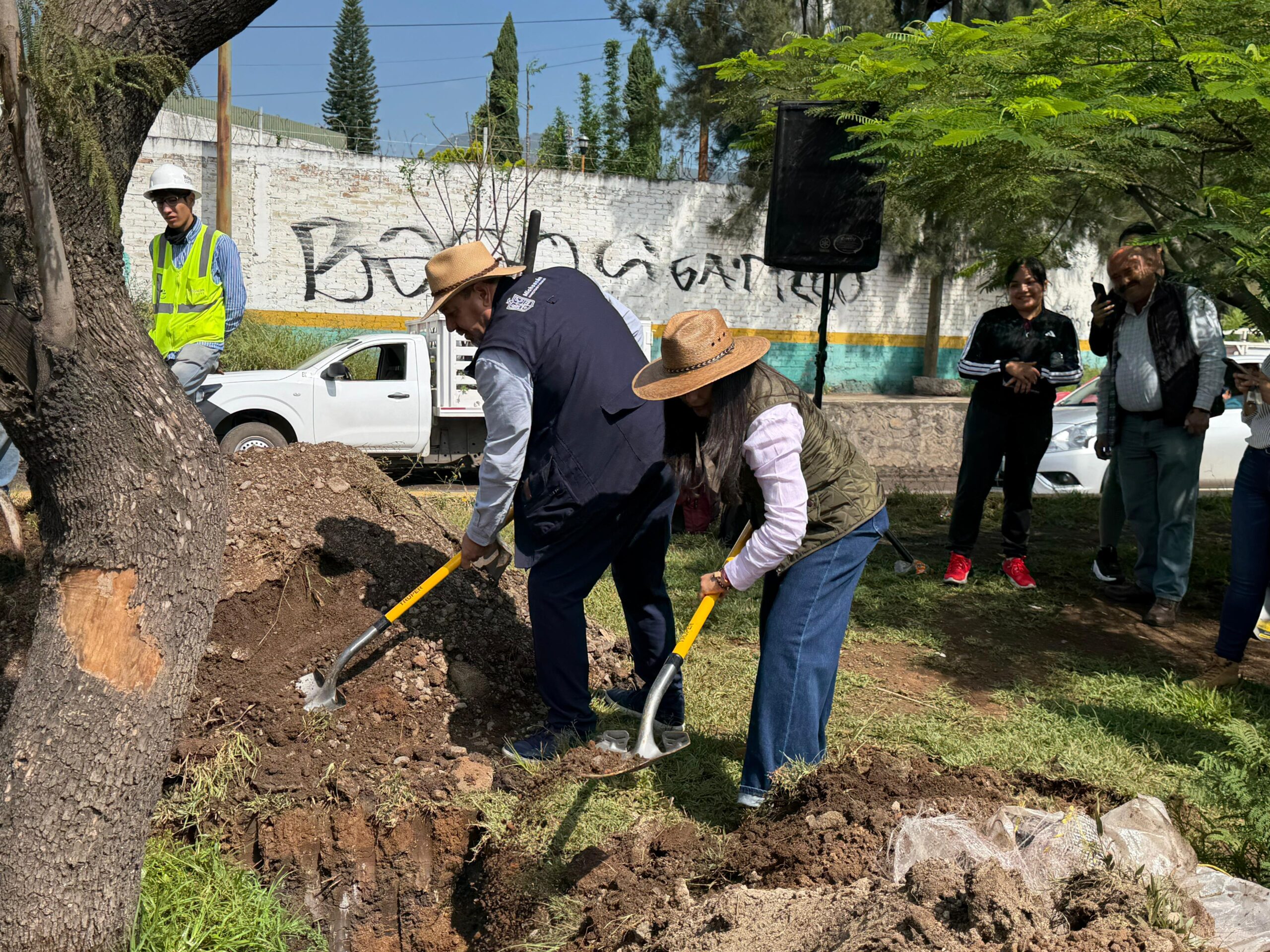 Transplantan árboles rescatados; los llevan a la salida a Quiroga