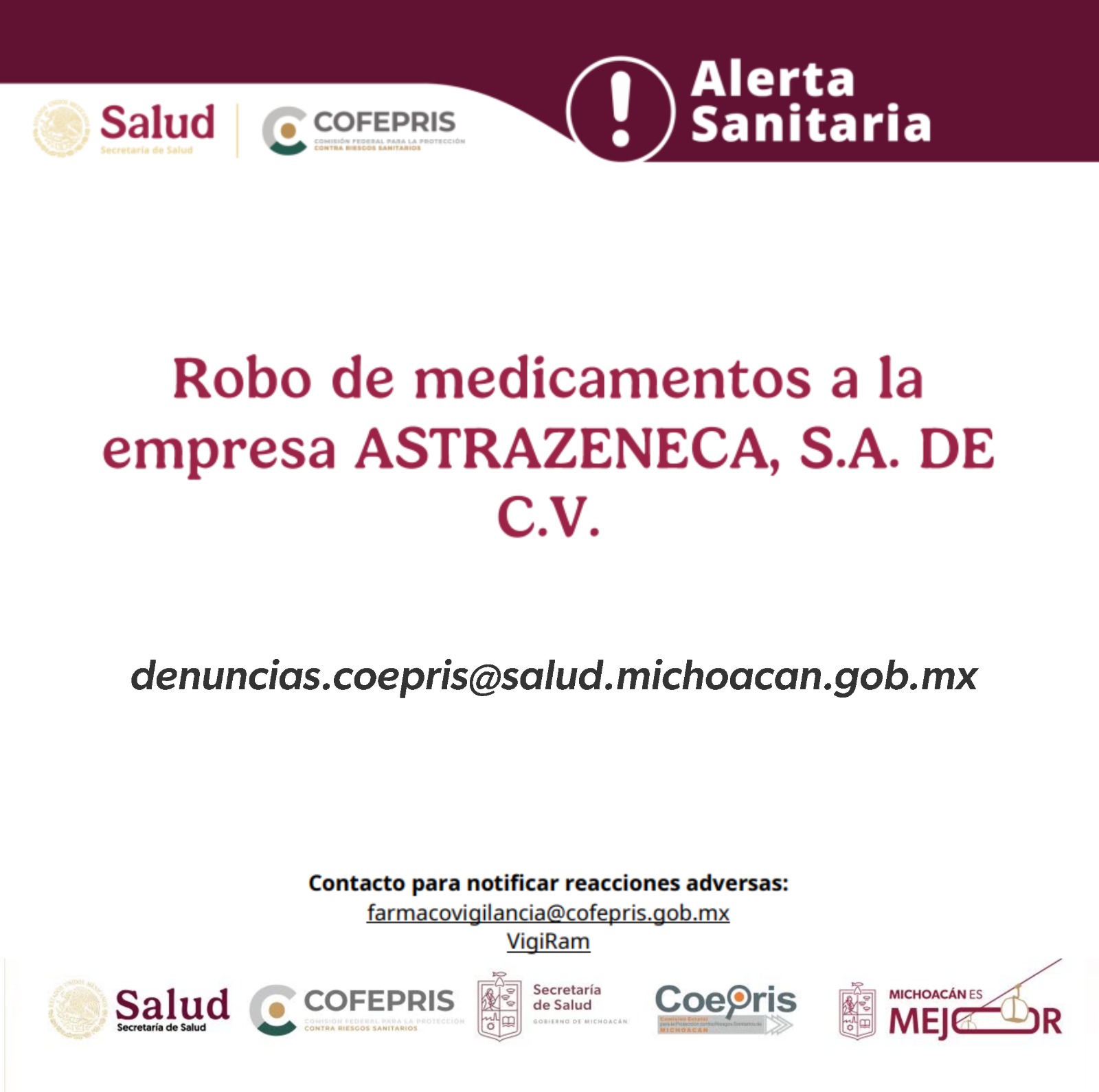 Alerta sanitaria activa por robo del medicamento dapagliflozina