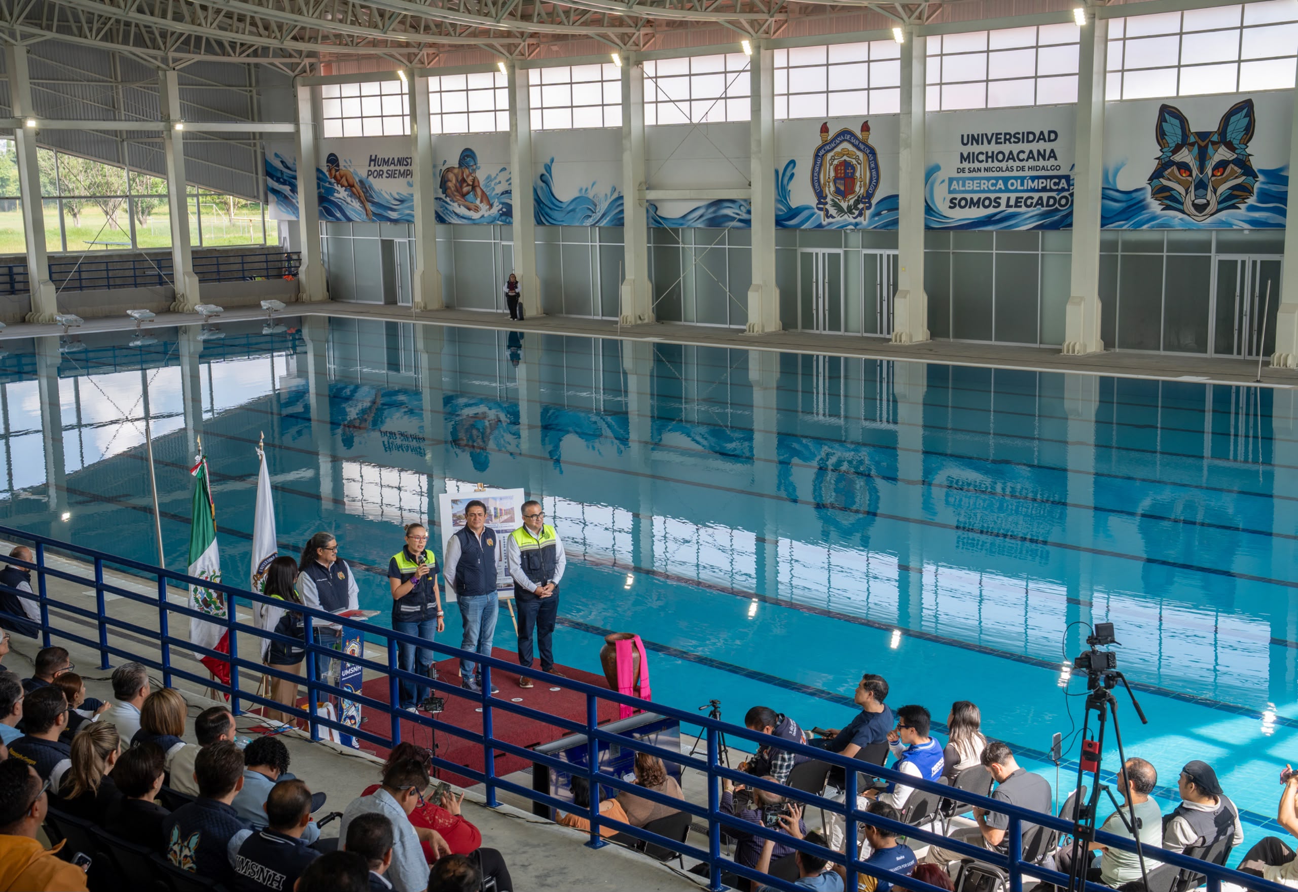 Alberca Olímpica, obra de largo alcance para las fururas generaciones; Yarabí Ávila presenta avances